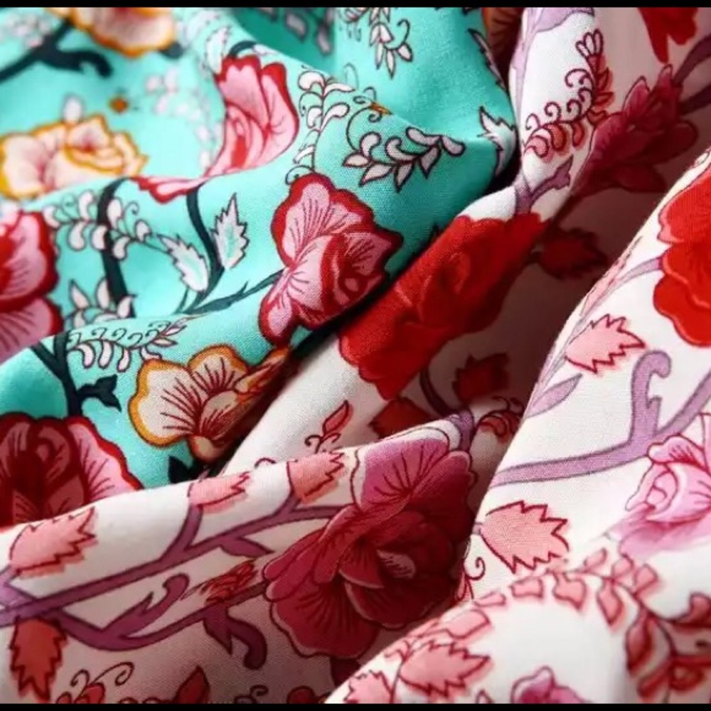 Gypsy Boho Floral Mini Dress - Picture 8 of 9